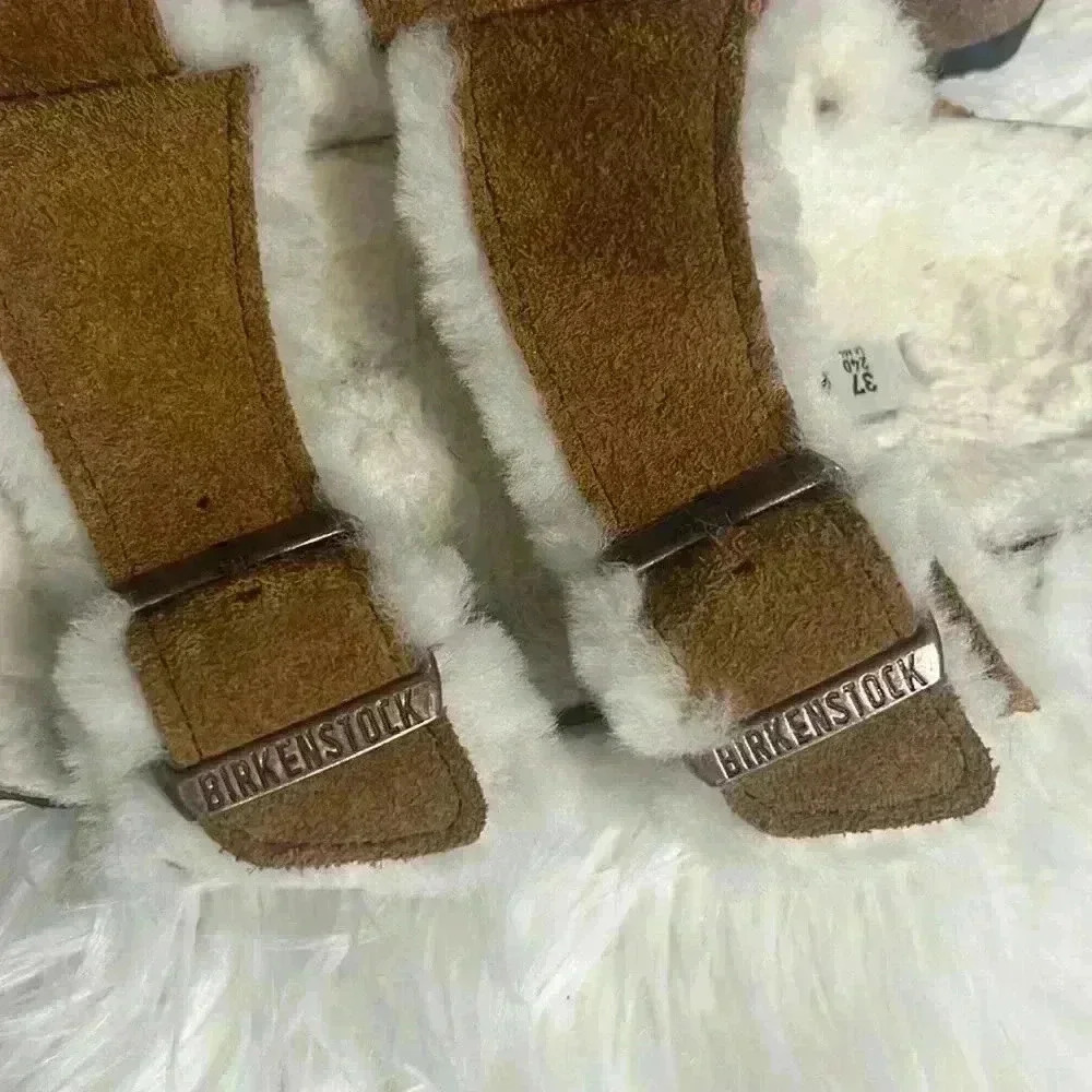 Birkenstock Womens Arizona Shearling Suede Leather Mink - Picture 3 of 10